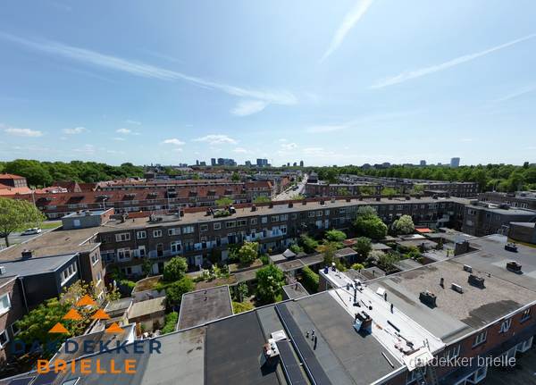 Luchtfoto van daken en dakgoten in Brielle Luchtfoto van daken en dakgoten in Brielle