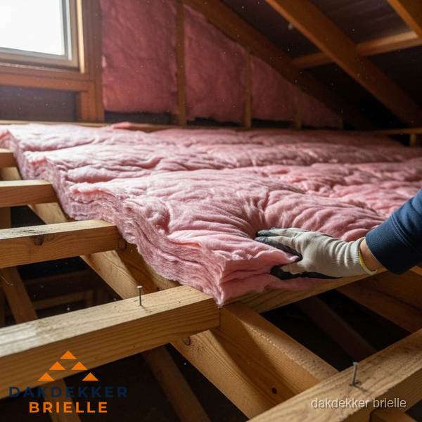Dakisolatie met glaswol op zolder in Brielle